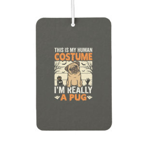 Lustiges Pug Halloween Kostümdesign für Menschen Autolufterfrischer