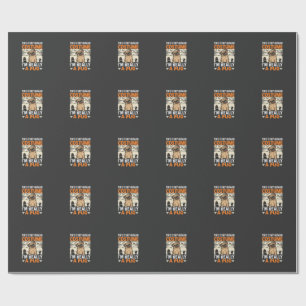 Lustiges Pug Halloween Kostümdesign für Menschen Geschenkpapier