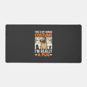 Lustiges Pug Halloween Kostümdesign für Menschen Schreibtischunterlage