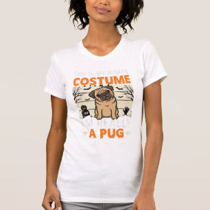 Lustiges Pug-Halloween-Kostümdesign für Menschen T-Shirt