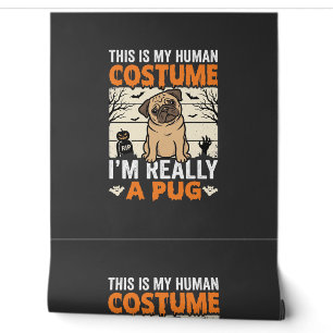 Lustiges Pug Halloween Kostümdesign für Menschen Tapete