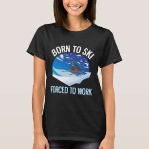 Lustiges Pulverschneeskifahren, zum Skifahren gebo T-Shirt