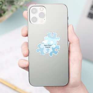 Lustiges Puzzle Geburtstags Blau Gefallen Aufkleber