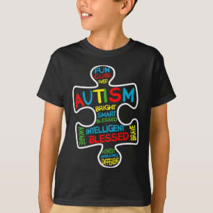 Lustiges Puzzle-Teil-Wort zum Monat der Autismusau T-Shirt