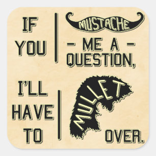 Lustiges Quadratischer Aufkleber