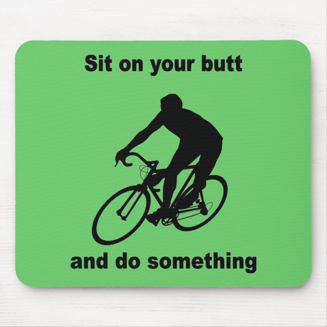 Lustiges Radfahren Mousepad (Vorne)