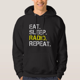 Lustiges Radio-Liebhaber-Geschenk Essen Schlafen R Hoodie