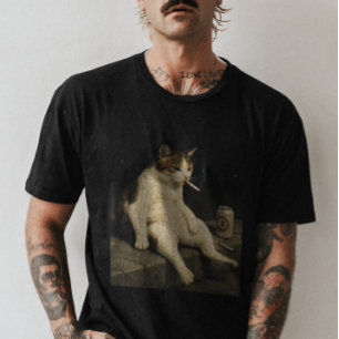Lustiges Rauchkatzen-Meme für Gen Z T-Shirt