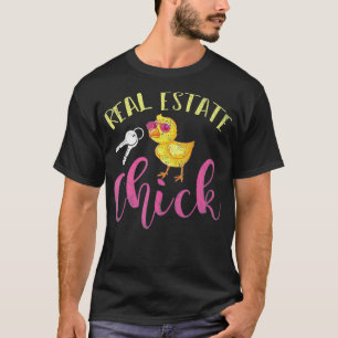 Lustiges Realtor-Frauen-Geschenk Immobilien-Huhn I T-Shirt