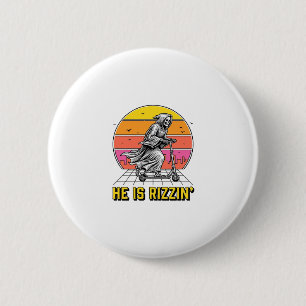 Lustiges Reaper Scooter Vintage Sonnenuntergang Sh Button