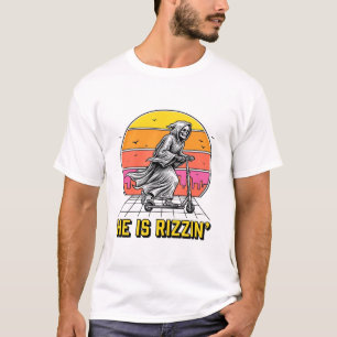 Lustiges Reaper Scooter Vintage Sonnenuntergang Sh T-Shirt