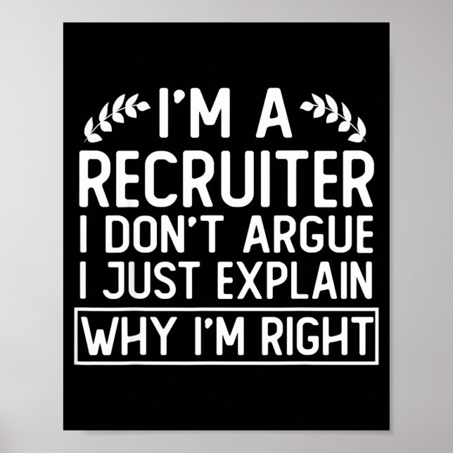 Lustiges Recruiter-Design-Spruch_ I M A Recruiter  Poster (Vorne)