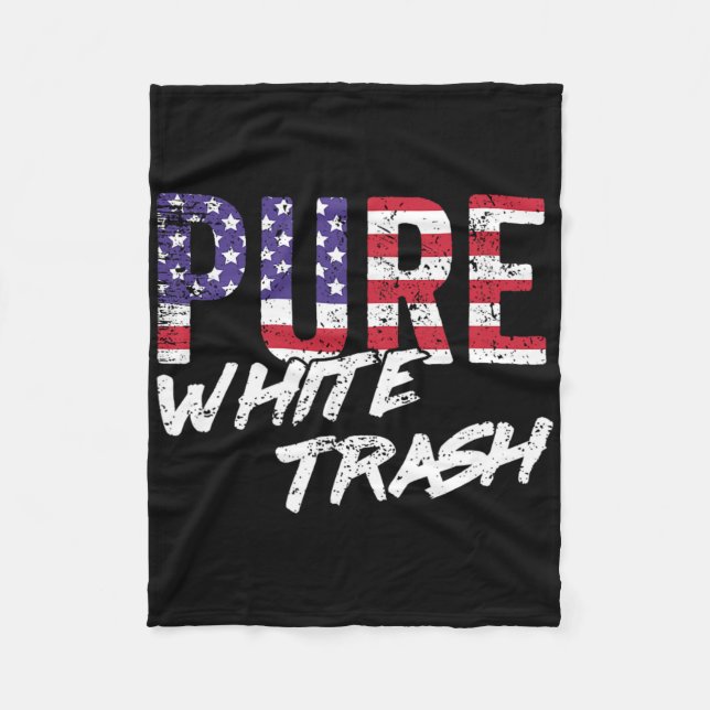 Lustiges Redneck-Shirt  Fleecedecke (Vorderseite)