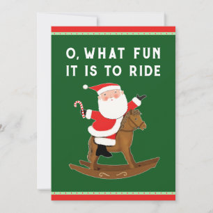 Lustiges Reitsport-Weihnachten Feiertagskarte