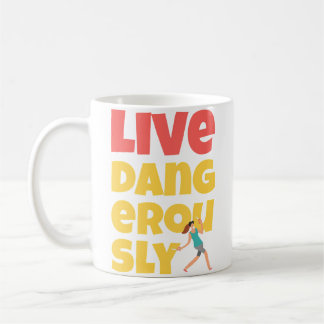 Lustiges Rennen Mit Scheren Lebe Gefährlich Kaffeetasse