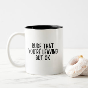 Lustiges Renten-Coworker-Verabschiedung Zitat für  Zweifarbige Tasse