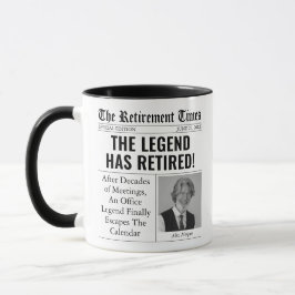 Lustiges Rentengeschenk Individuelle Zeitungs-Schl Tasse