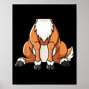 Lustiges Rentier braunes Reh Weihnachten Xmas Tier Poster