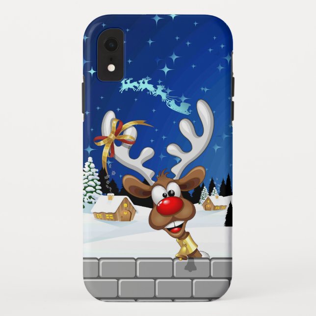 Lustiges Rentier-Gucken Weihnachten Meme Case-Mate iPhone Hülle (Rückseite)