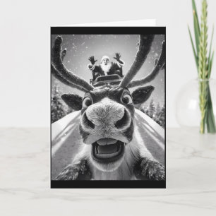 Lustiges Rentier-Selfie Weihnachten  Karte
