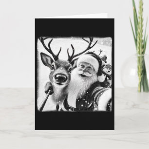 Lustiges Rentier-Selfie Weihnachten Santa Claus Xm Karte