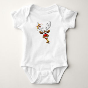 Lustiges Rentier-Spionier-Weihnachts-Meme Baby Strampler