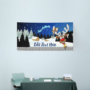 Lustiges Rentier-Spionier-Weihnachts-Meme Banner