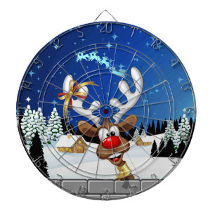 Lustiges Rentier-Spionier-Weihnachts-Meme Dartscheibe