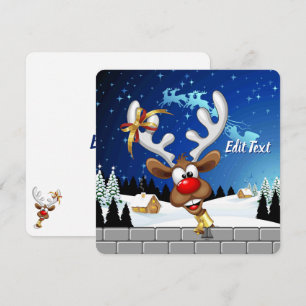 Lustiges Rentier-Spionier-Weihnachts-Meme Feiertagskarte