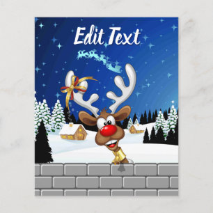 Lustiges Rentier-Spionier-Weihnachts-Meme Flyer