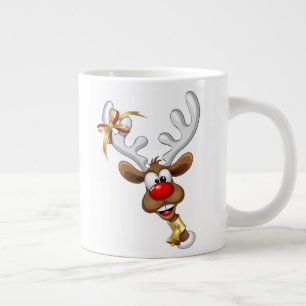 Lustiges Rentier-Spionier-Weihnachts-Meme Jumbo-Tasse