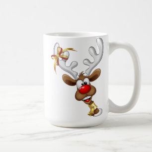 Lustiges Rentier-Spionier-Weihnachts-Meme Kaffeetasse