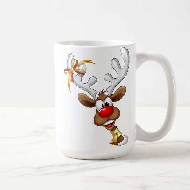Lustiges Rentier-Spionier-Weihnachts-Meme Kaffeetasse (Rechts)