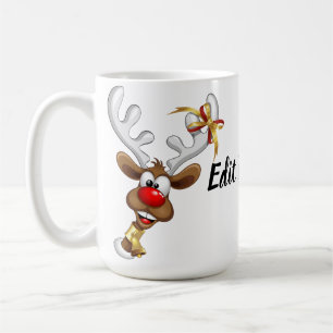 Lustiges Rentier-Spionier-Weihnachts-Meme Kaffeetasse