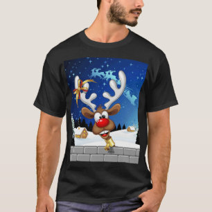 Lustiges Rentier-Spionier-Weihnachts-Meme T-Shirt