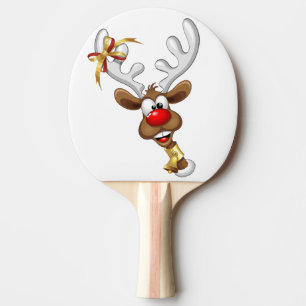 Lustiges Rentier-Spionier-Weihnachts-Meme Tischtennis Schläger
