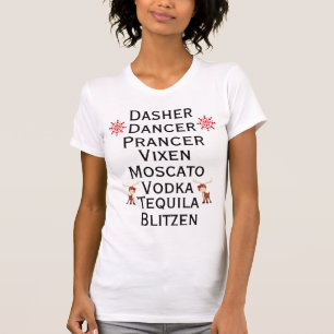 Lustiges Rentier und Alkohol trinkendes T-Shirt