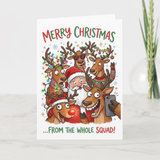 Lustiges Rentier-Weihnachten – Von der ganzen Trup Karte