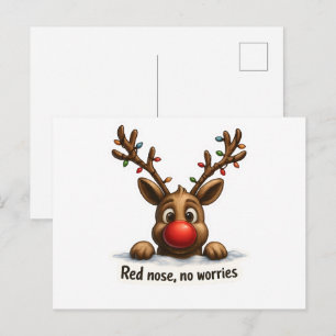 🎄 Lustiges Rentier-Weihnachtskarte 🦌✨ Postkarte
