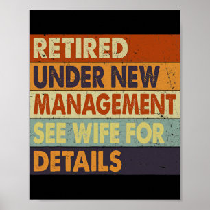 Lustiges Rentner-Design Männer Papa Rentner-Party Poster