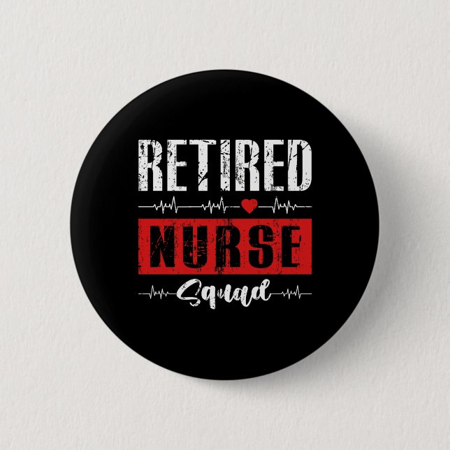 Lustiges Rentner-Krankenschwester-Team passend Ruh Button (Vorderseite)