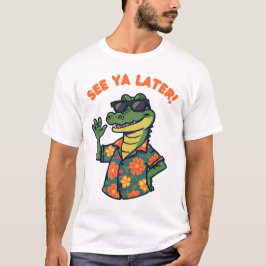 Lustiges Retro Alligator Bis Bald  T-Shirt