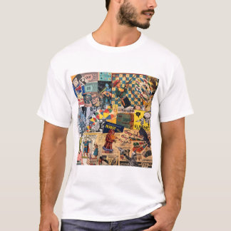 Lustiges Retro-Collage-T-Shirt T-Shirt