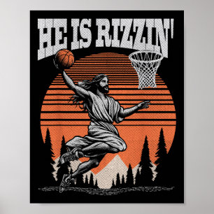 Lustiges Retro Er ist Rizzin Christliches Ostern S Poster