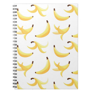 Lustiges Retro-gelbes Bananenmuster Party Editierb Notizblock