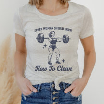 Lustiges Retro-Gewichtheben Barbell Clean
