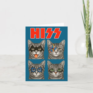 Lustiges Retro-Katze Rock-Musik-Konzert Karte