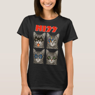 Lustiges Retro-Katze Rock-Musik-Konzert-Shirt T-Shirt