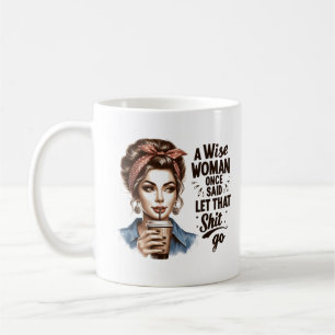 Lustiges Retro-Mädchen – Freches und geistreiches Kaffeetasse