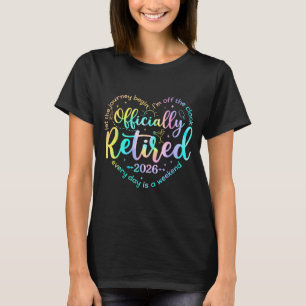 Lustiges Retro Offiziell Im Ruhestand Herz Ruhesta T-Shirt